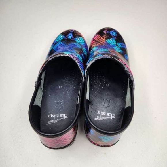 Dansko Professional Color Weave Patent Clogs Shoes Size EU 39, US 8.5-9 - Picture 4 of 10